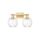 preview thumbnail 11 of 57, Innovations Lighting Downtown Urban - Preston - 2 Light 16" Globe Shade Bath Vanity Light Clear/Satin Gold