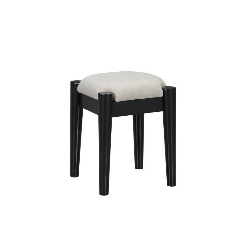 39" Makeup Vanity Set with Charging Plug USB Port and Stool, Black