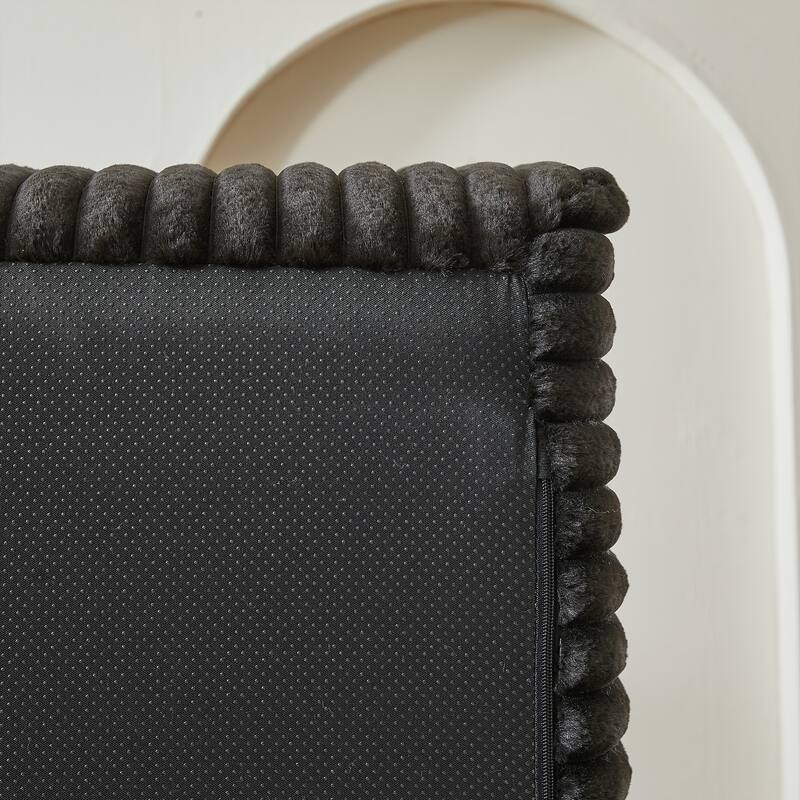 Black Cloud Plush Loveseat Sectional Sleeper Sofa