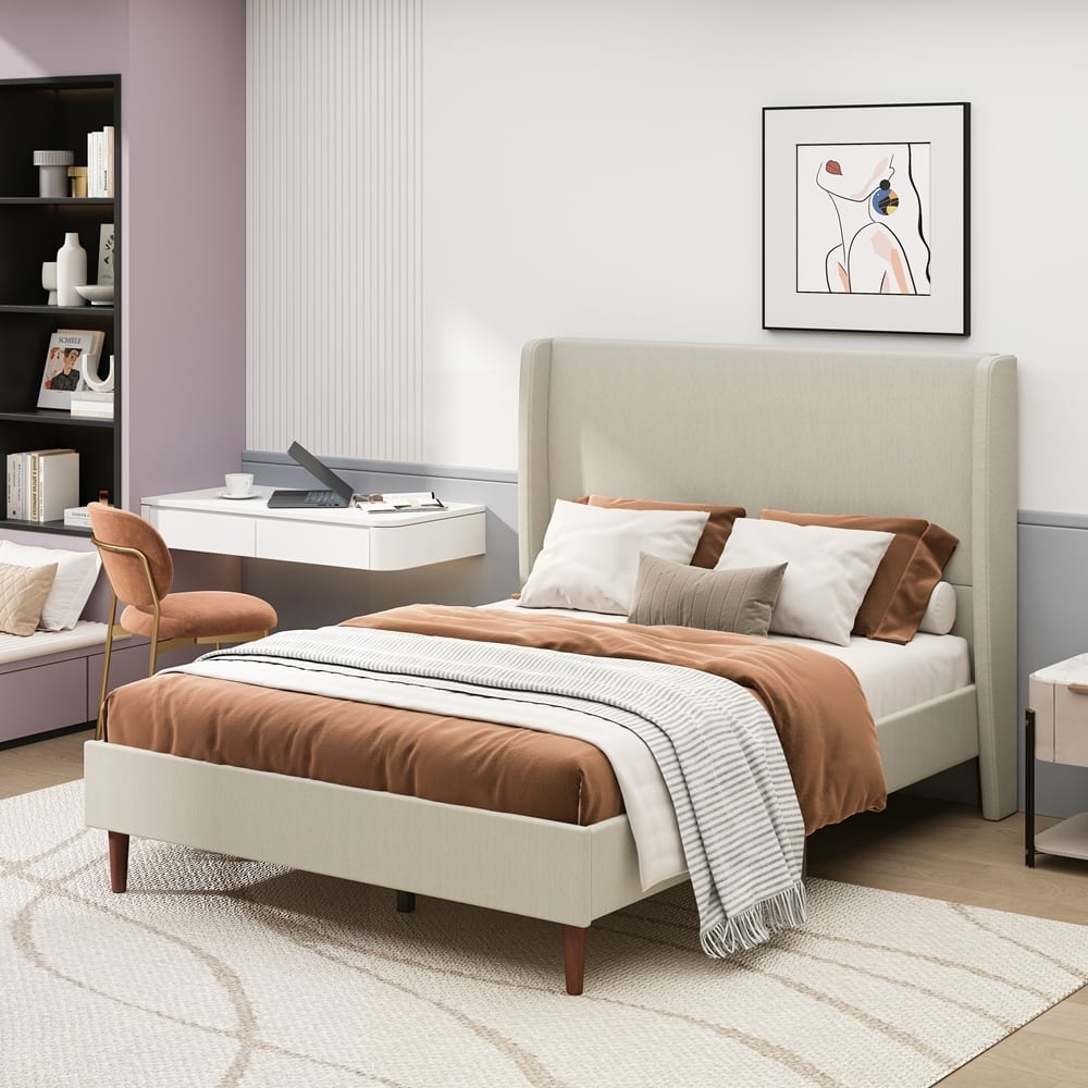Platform Bed With 12-Slat Support