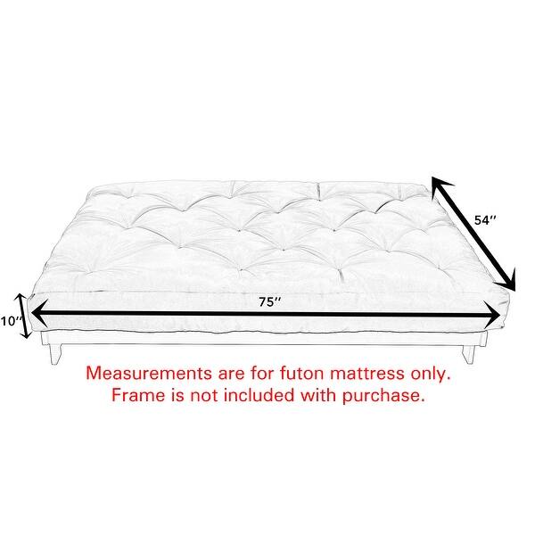 Full Size Blue 10 Inch Dual Gel Futon Mattress Overstock 14653269