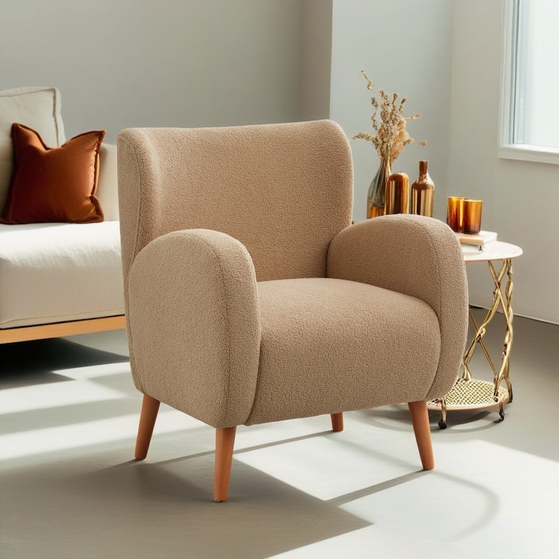 Laro Modern Fabric Accent Chair with Wing Back by Christopher Knight Home
