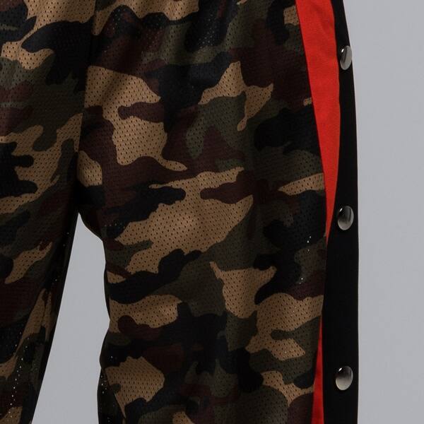 Shop Akira Women S Camo Army Print Mesh High Waist Snap Tearaway