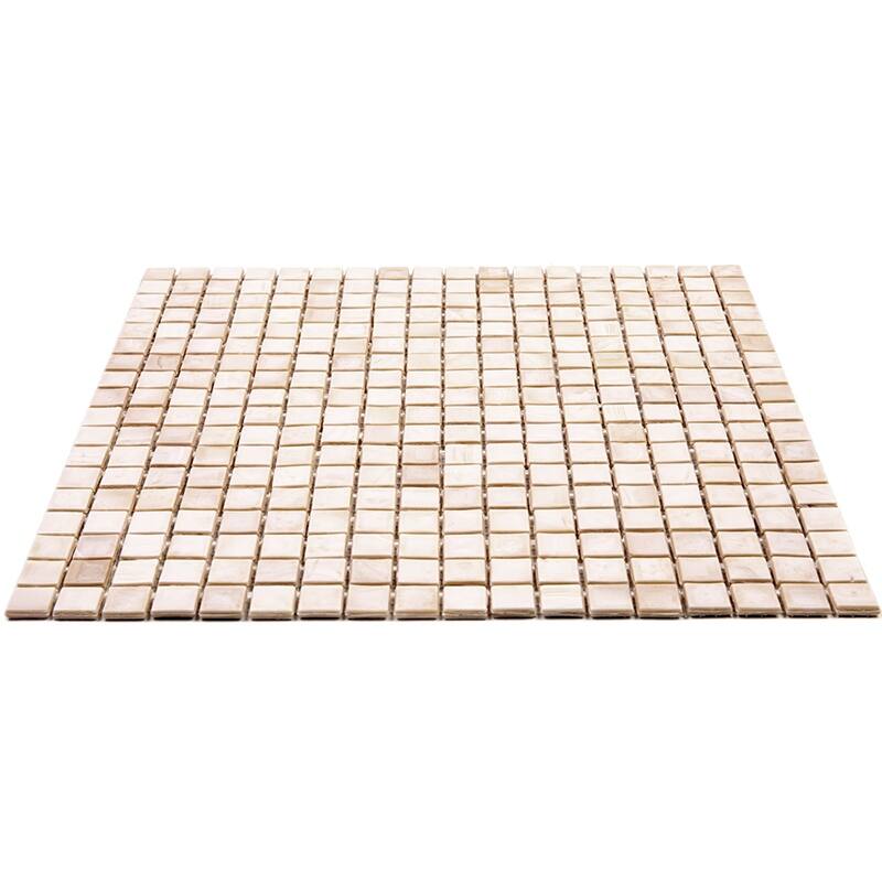 Apollo tile 12" x 12" Skosh Glossy Shimmer Beige Glass Tile (18.69 sq ft/case) - 20 Pack