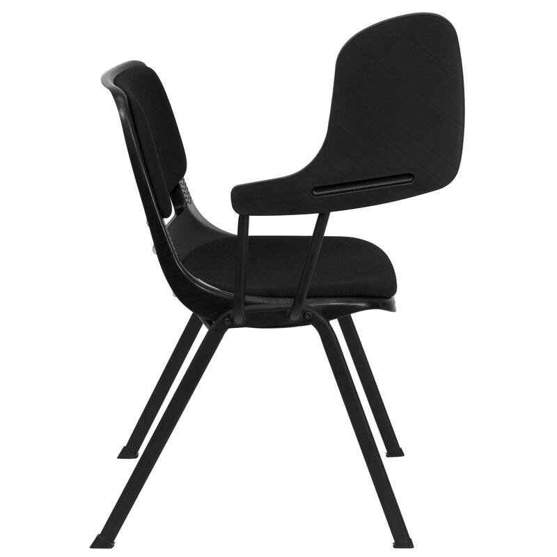 5 Pack Padded Ergonomic Shell Chair with Right Handed Flip-Up Tablet Arm