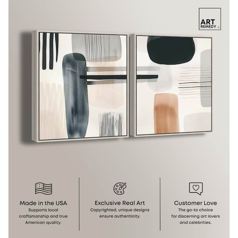 Softened Dimensions Canvas Set of 2 by Art Remedy