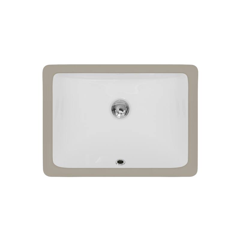 Karran Valera 18" Rectangular Undermount Vitreous China Bathroom Sink in White