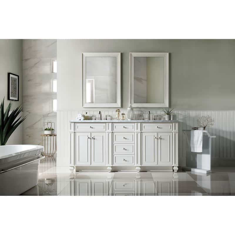 James Martin Vanities Bristol 72" Double Vanity, Bright White