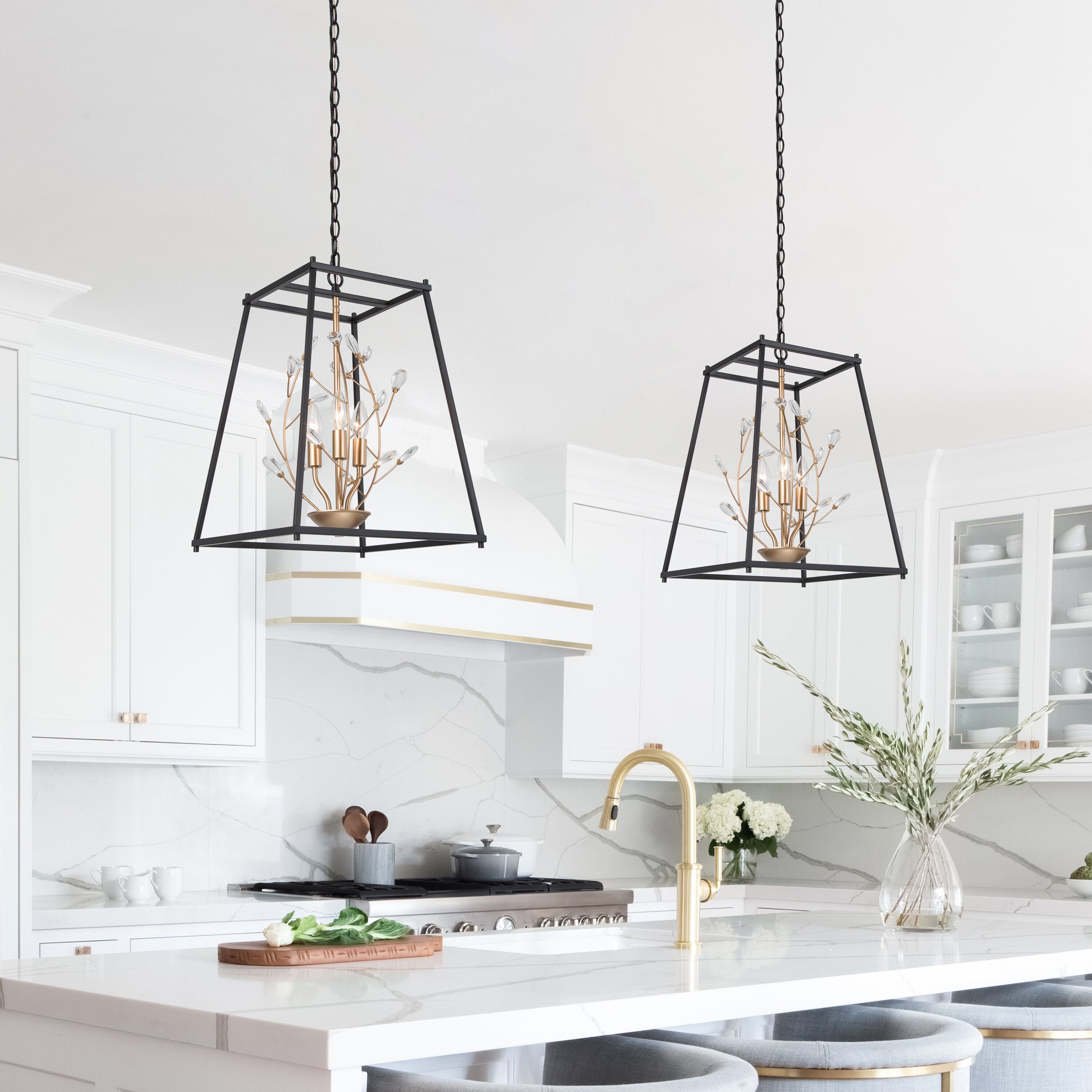 Geometric crystal chandelier cheap
