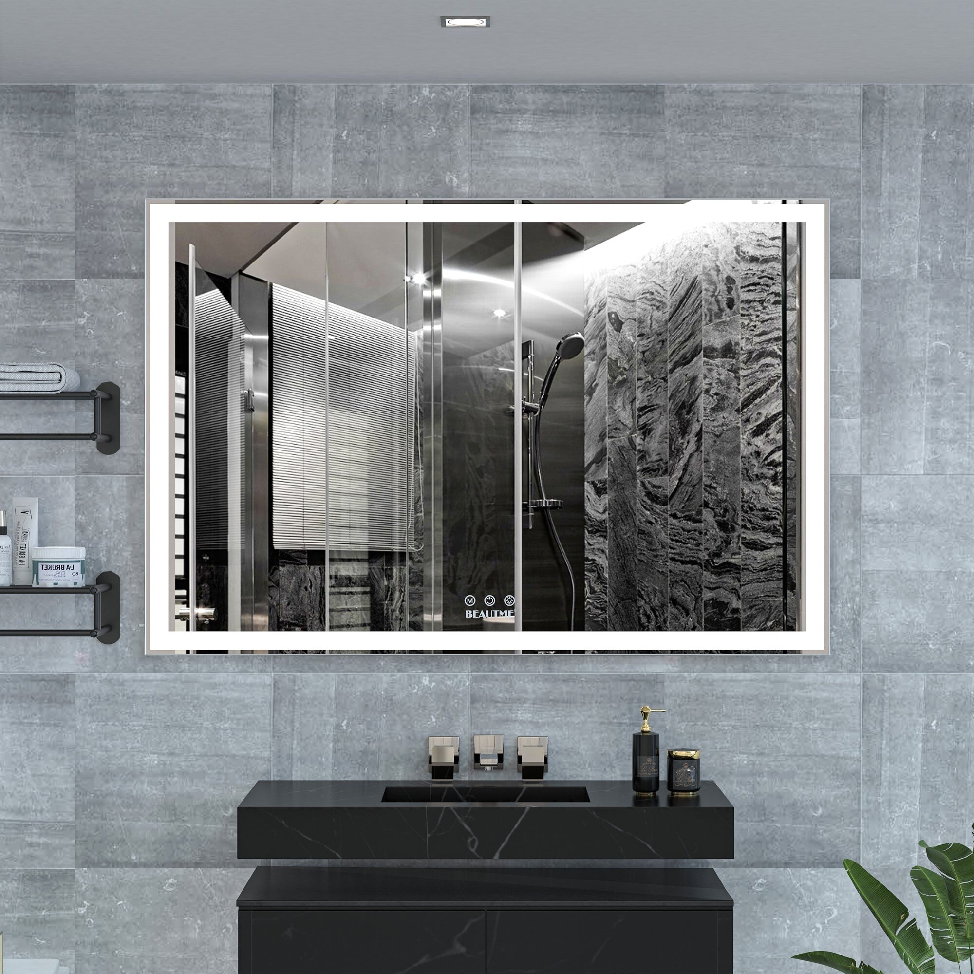 Wisfor 40x60 Inch Extra Large LED Bathroom Mirror – Anti-Fog, Backlit, Touch Sensor, Dimmable