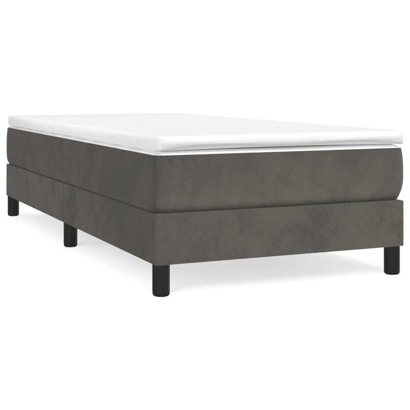 vidaXL Bed Frame Box Spring Platform Bed with Mattress for Bedroom Velvet