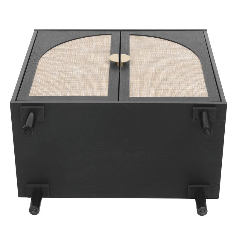 Rattan Storage Cabinet with Adjustable Laminates