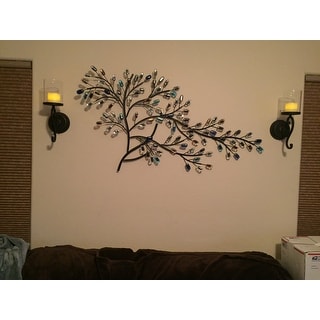 Harper Blvd Willow Multicolor Metal/ Glass Tree Wall Sculpture