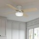 preview thumbnail 1 of 18, Hunter 52" Dempsey Flush Mount Ceiling Fan w/ LED Light Kit, Handheld Remote - Contemporary, Transitional - Low Profile Fresh White