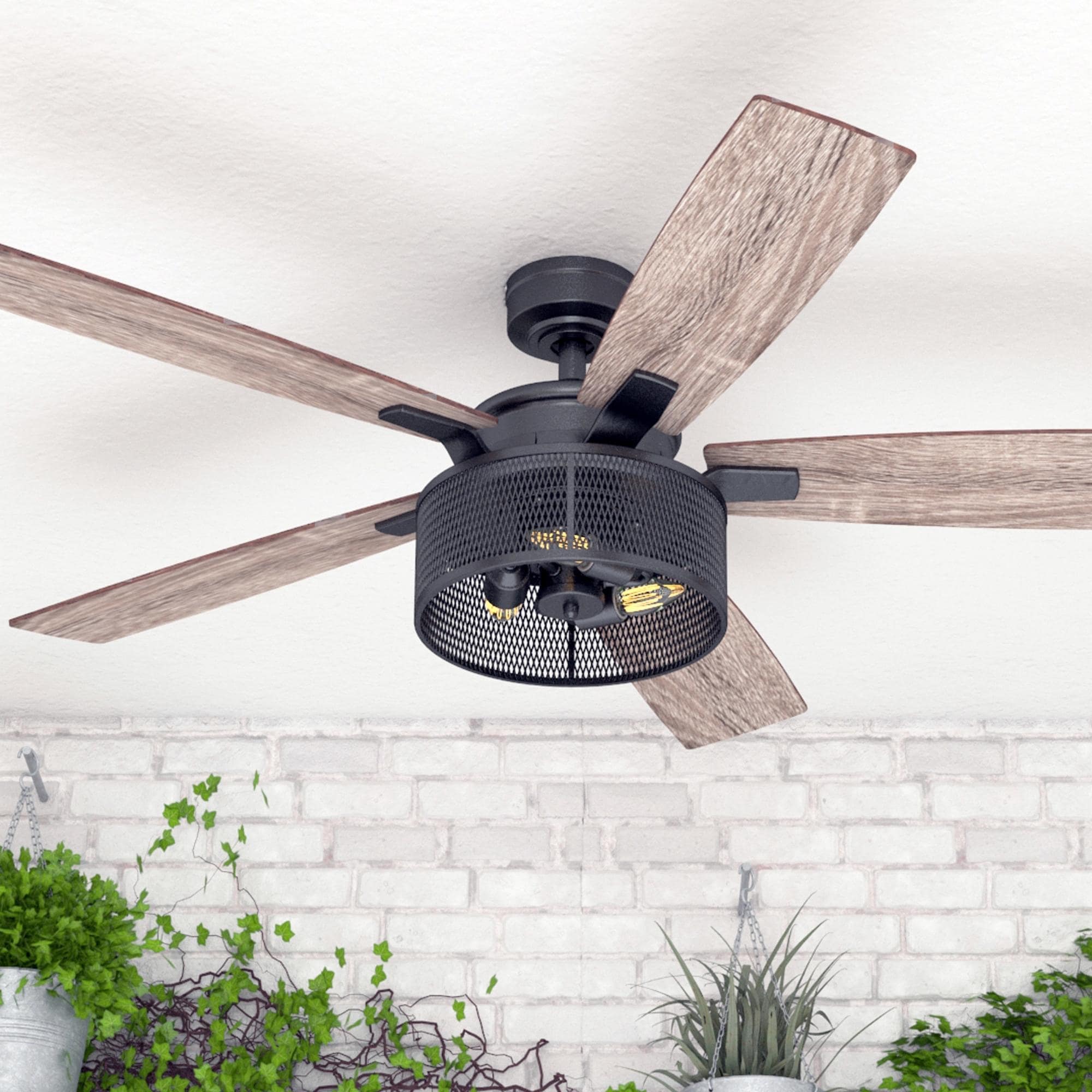 Honeywell Carnegie Black Mesh LED Ceiling Fan with Remote On Sale Bed  Bath  Beyond 25738839
