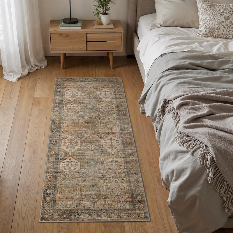 Mcow EverEase Collection Low Pile Machine Washable Non-Slip Area Rug