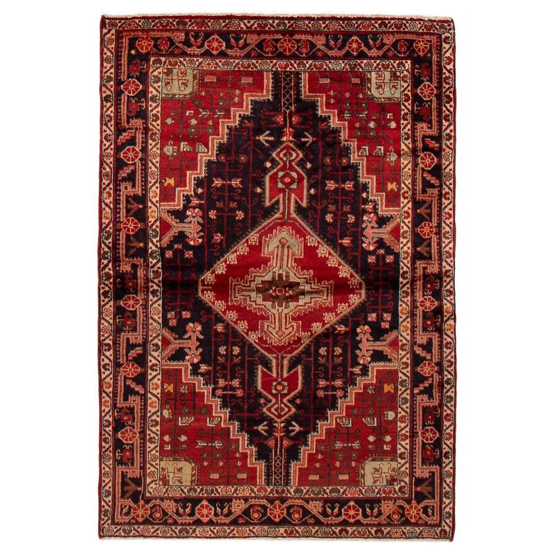 ECARPETGALLERY Hand-knotted Anadol Navy Wool Rug - 4'8 x 6'10 - Dark Navy - 4'8 x 6'10