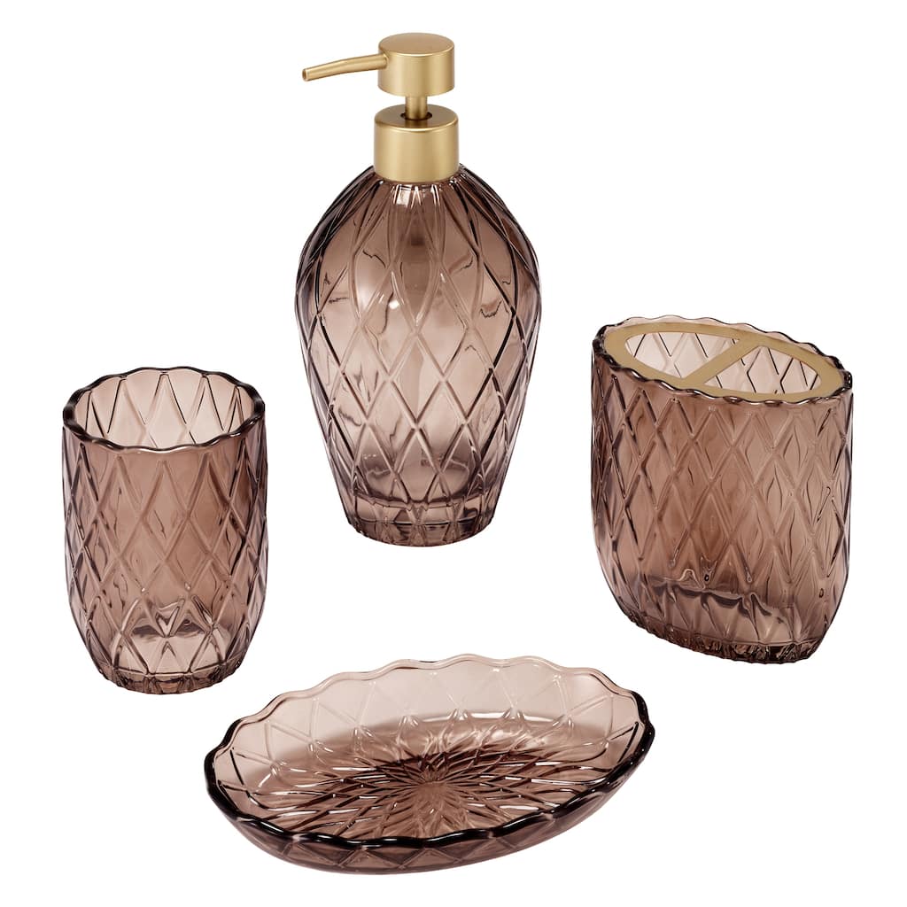 Nicole Miller Bijou 4-Piece Bath Accessory Set - 4 Pc Accessory Set
