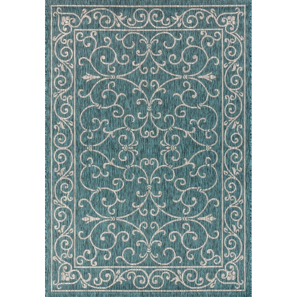 JONATHAN Y Filigree Textured Weave Indoor/Outdoor Area Rug