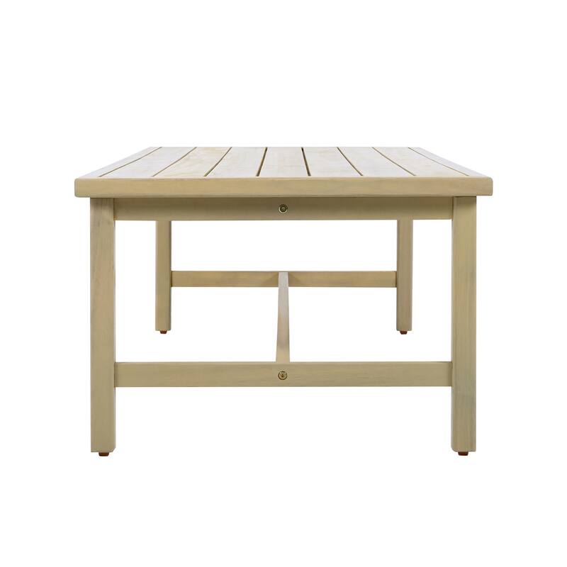 Christopher Knight Home - Modern 5-Piece Outdoor Acacia Wood and Wicker Conversation Set with Removable Cushions & Coffee Table