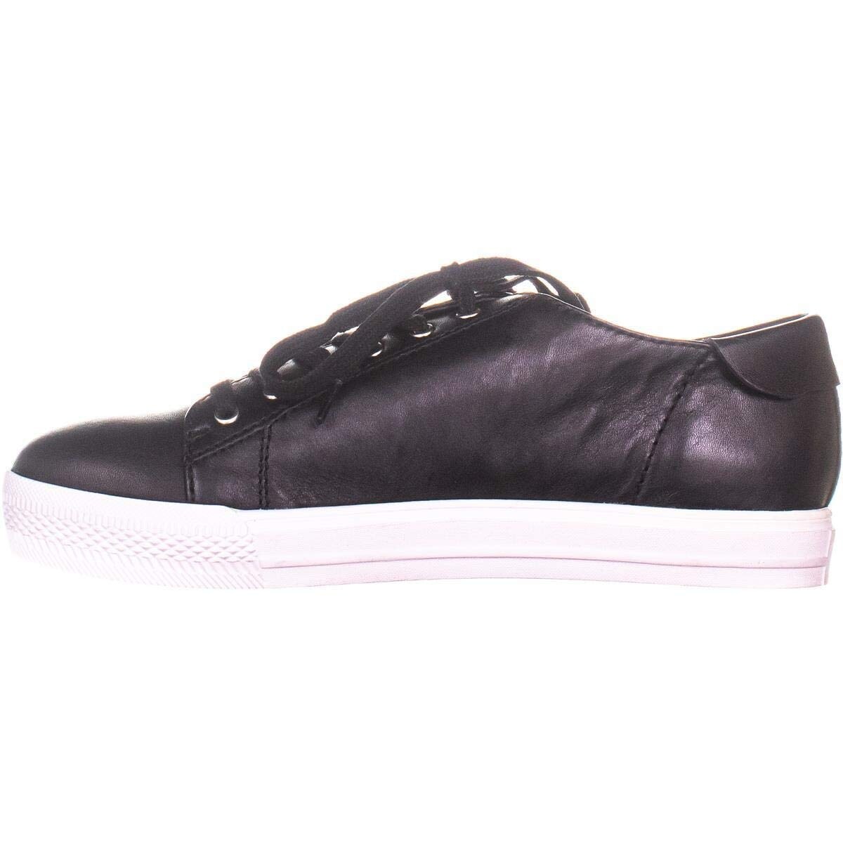 black leather fashion sneakers
