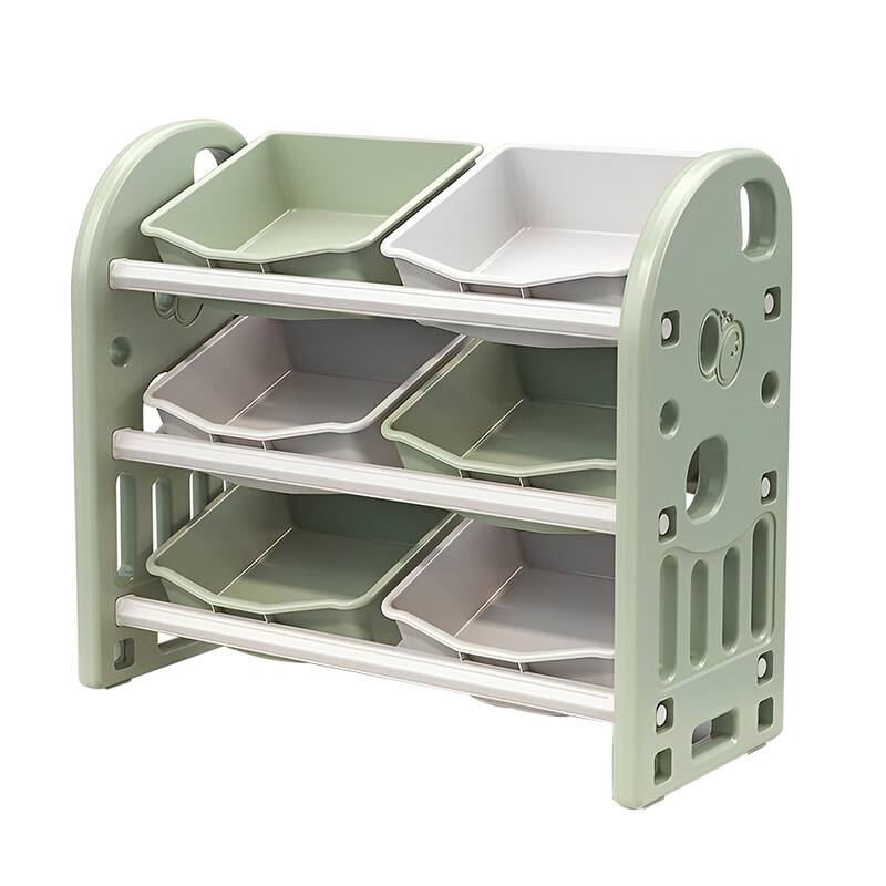 Kids Toy Storage Cabinet Organizer with 6 Bins and HDPE Shelf