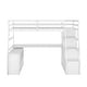 preview thumbnail 80 of 83, Loft Bed Frame wDesk and Storage Staircase, Wood Loft Bed with 7 Drawers and 2 Shelves, Kid's Loft Bed Study Bed with Staircase