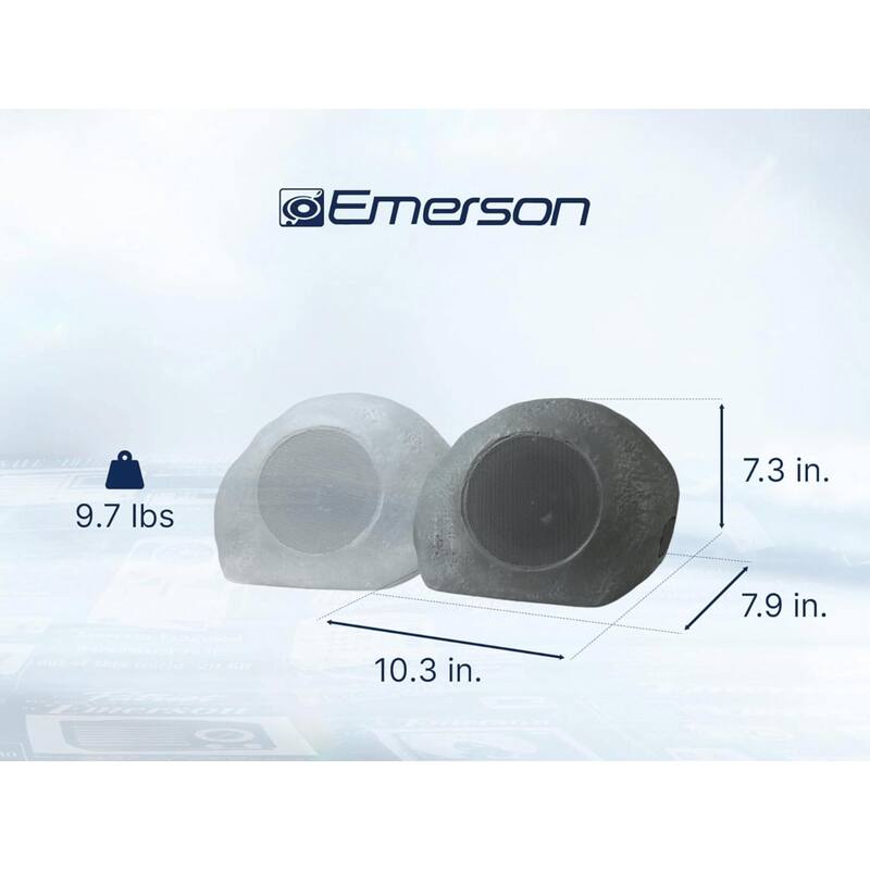 Emerson 1-Pair Mini Pebbles Duo Bluetooth Speakers with TWS