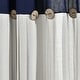 preview thumbnail 44 of 152, Lush Decor Linen Button Single Panel Window Curtain 63"L x 40"W - Navy/Off-White