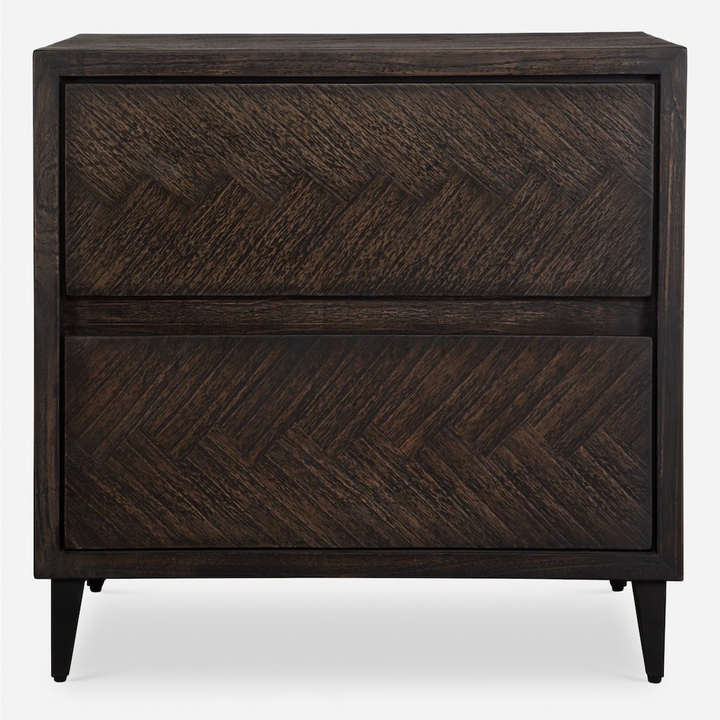 Herringbone Storage Accent Chest - 30" - Brown