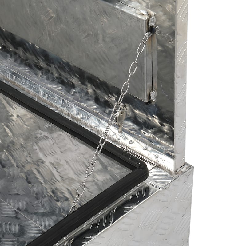 42" Aluminum Under Body Toolbox 5 Bar Tread Silver - N/A