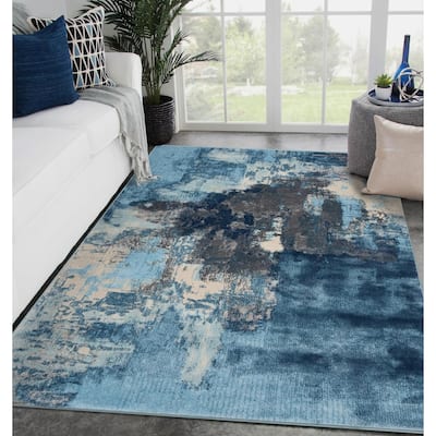 Luxe Weavers Distressed Abstract Area Rug