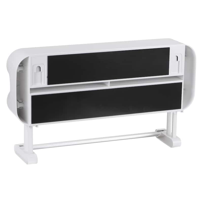 3 in 1 15"x5.3" Plastic Wrap Dispenser with Cutter, Magnetic Bottom - Wood Color