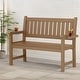 preview thumbnail 9 of 14, WINSOON All-Weather HIPS Outdoor Garden Bench, 56" Adirondack Outdoor Patio Bench Teak
