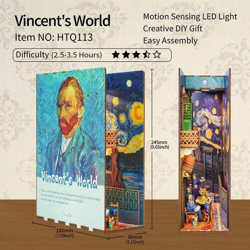 DIY 3D Book Nook Kit - Vincent's World 80pcs