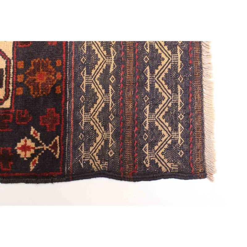 ECARPETGALLERY Hand-knotted Teimani Red Wool Rug - 2'8 x 4'2