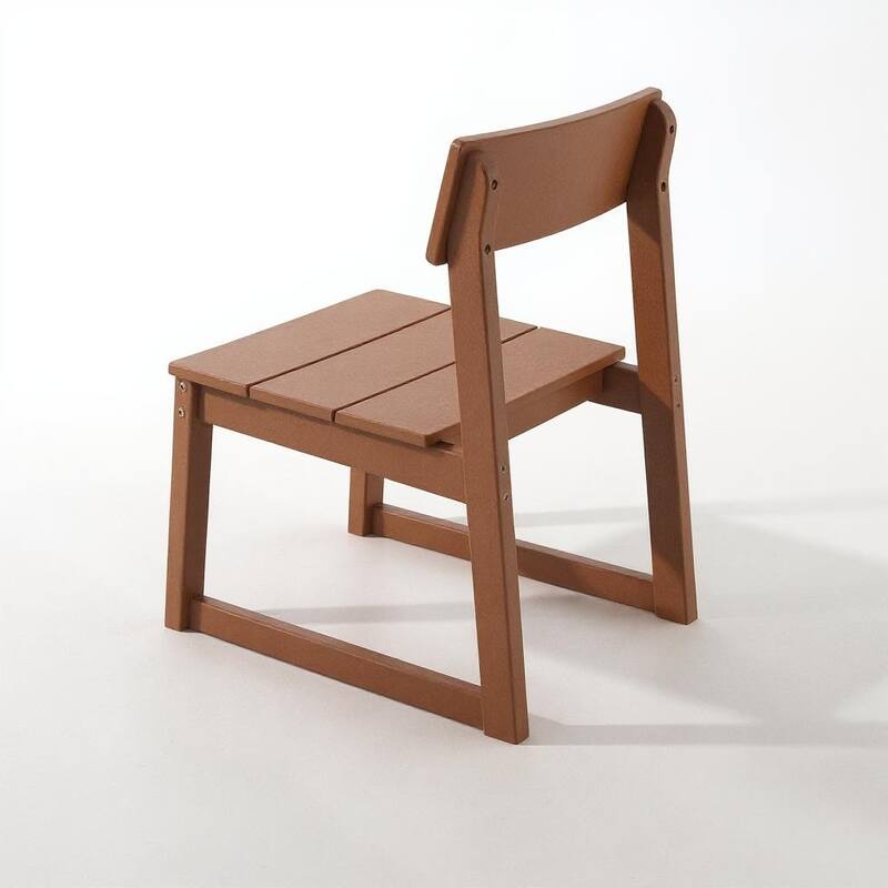 2-Pack HDPE Indoor/Outdoor Dining Chairs, All-Weather Garden & Patio Side Chairs with Modern Backrest