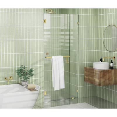 Glass Warehouse 78" x 32" Frameless Towel Bar Shower Door - Wall Hinge