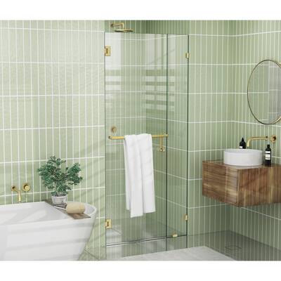 Glass Warehouse 78" x 39.5" Frameless Towel Bar Shower Door - Wall Hinge
