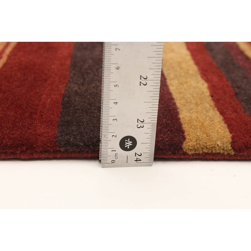ECARPETGALLERY Hand-knotted Opulence Red Wool Rug - 3'3 x 6'7