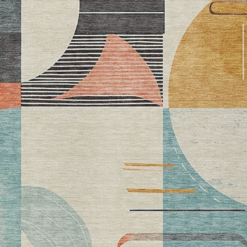 HomeRoots Geometric Modern Rectangle Outdoor Rug