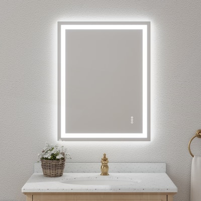 28x36 Frameless Tempered MirrorDual LED Light