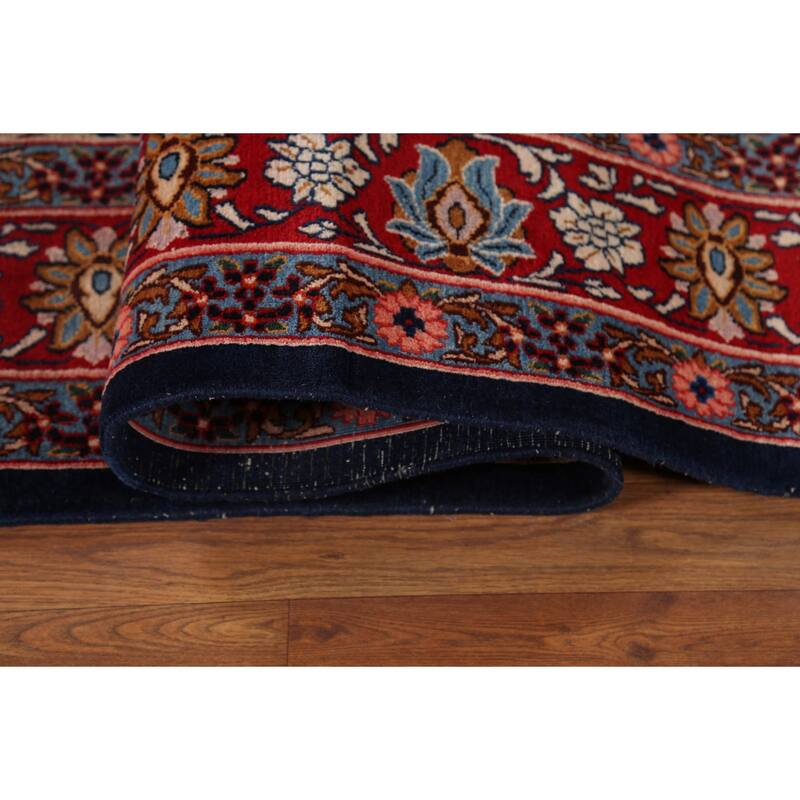 Vegetable Dye Blue Mood Persian Vintage Area Rug Handmade Wool Carpet - 9'10"x 12'10"