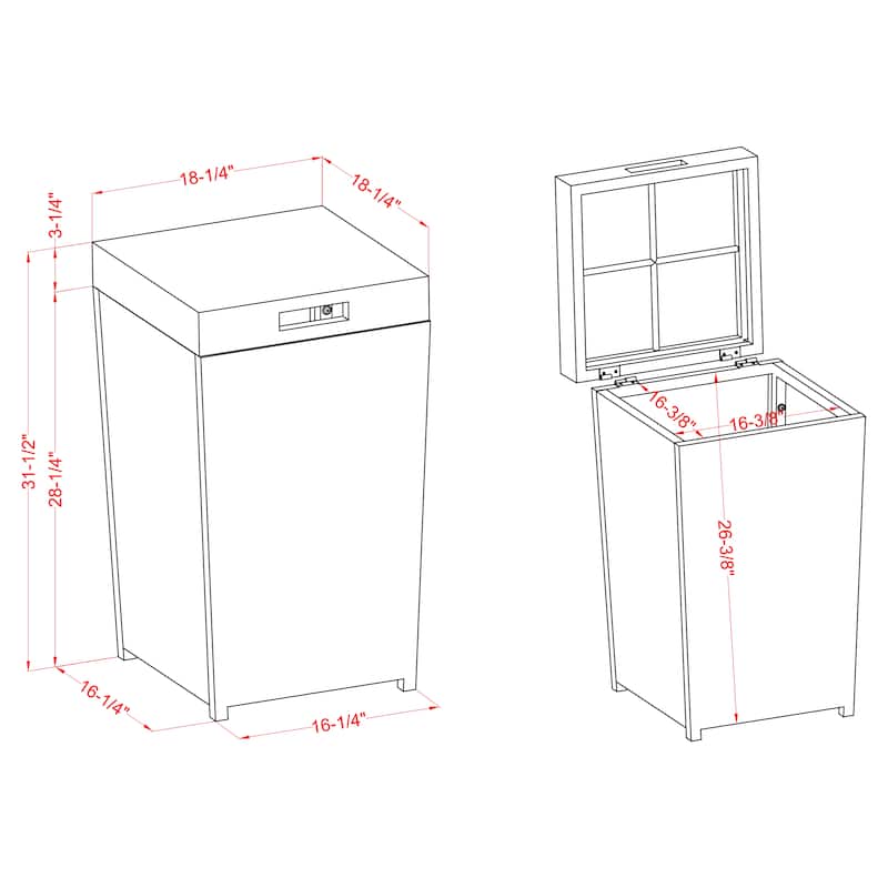 Courtnie Contemporary Wicker Trash Can by Furniture of America (Set of 2)