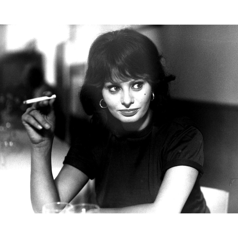 sophia loren cigarette Sophia Loren smoking Photo Print