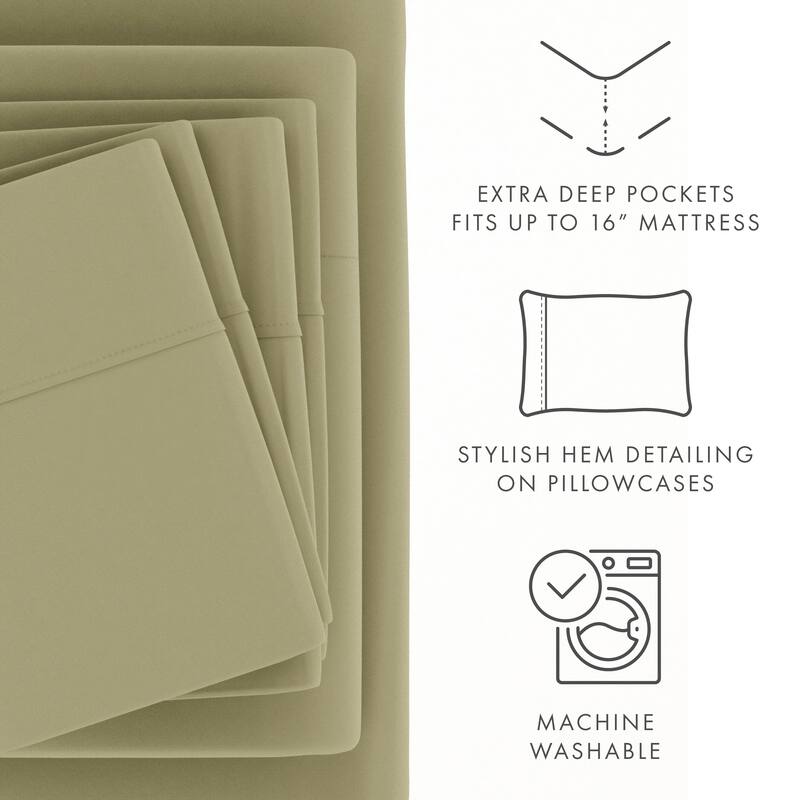 Soft Essentials Ultra-soft Deep Pocket 6-piece Microfiber Sheet Set