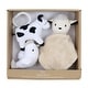 preview thumbnail 1 of 4, Lambs & Ivy Farm 3-Piece Infant/Baby Plush Toy Gift Set - Sheep, Cow, Chicken