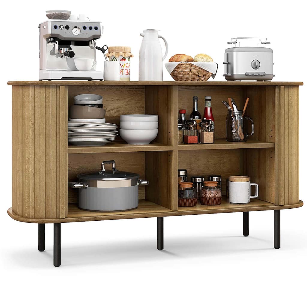 Costway 47" Sideboard Buffet Cabinet with Sliding Tambour Doors - See Details