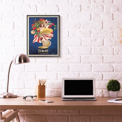 Stupell Cirio Vintage Poster Food Design Framed Wall Art