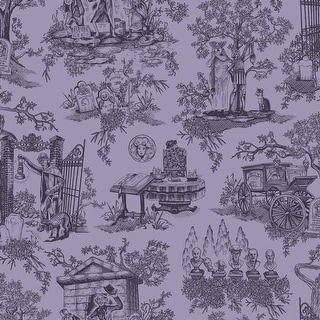 Disney Haunted Mansion Toile Purple Peel and Stick Wallpaper - Bed Bath